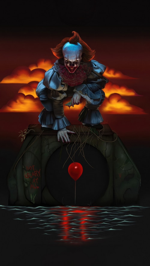 Pennywise the Clown with a Red Balloon