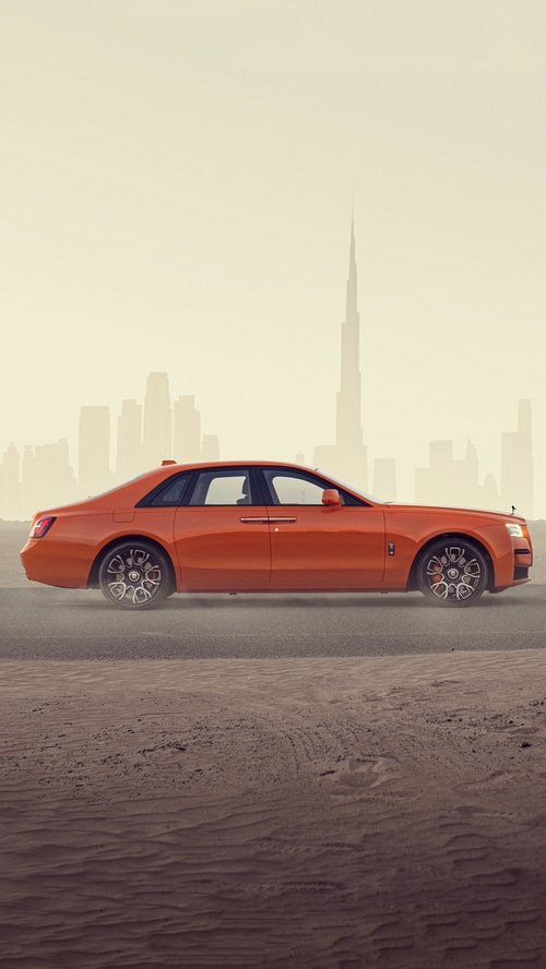 Orange Rolls-Royce Ghost in Dubai
