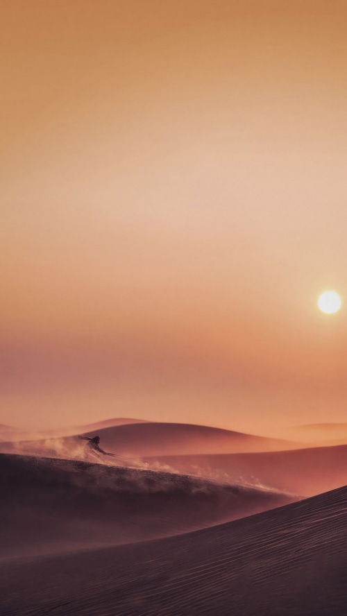 Dune: Part Two desert scene with sun
