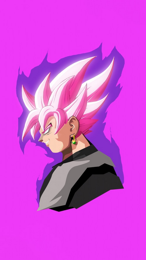 Goku Black Super Saiyan Rose Dragon Ball Minimalist Art