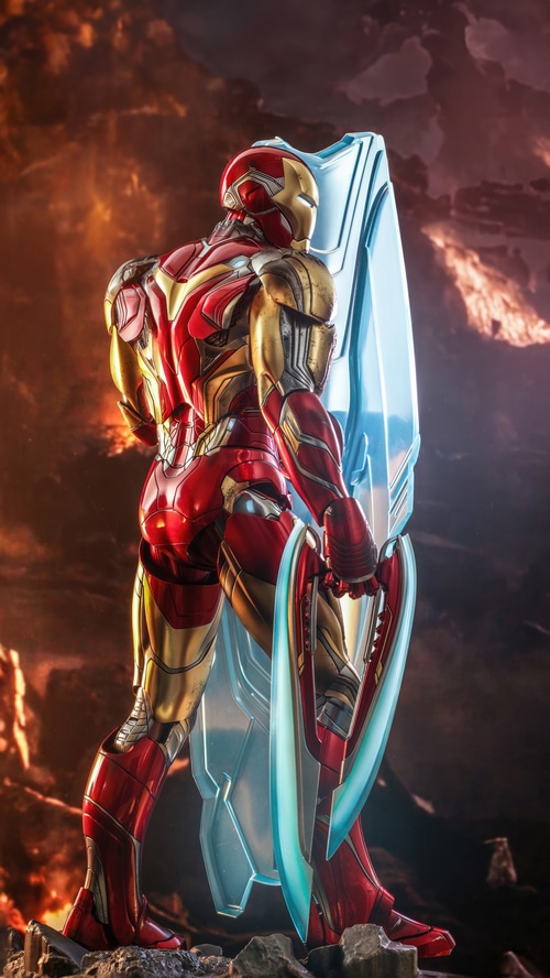 Iron Man with energy shield and blades