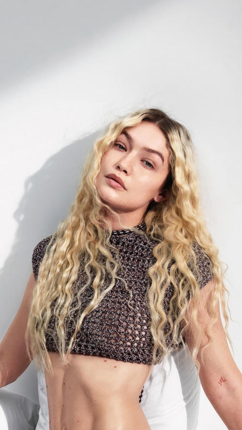 Gigi Hadid in a photoshoot