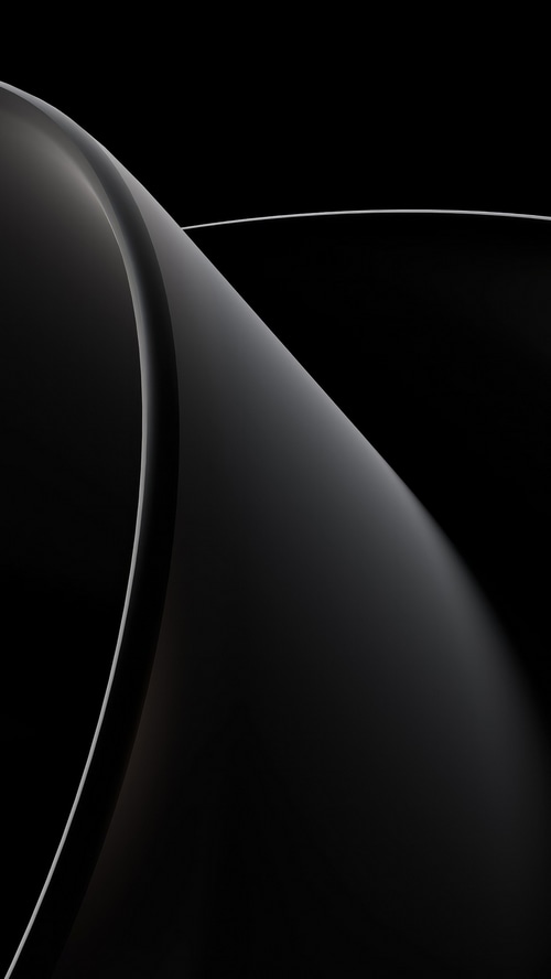 Abstract dark shapes with light accents