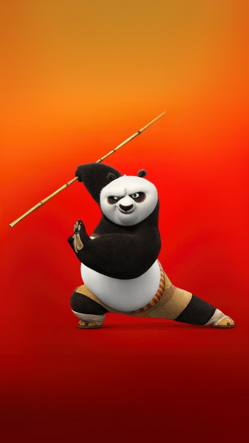 Po from Kung Fu Panda 4 in martial arts pose