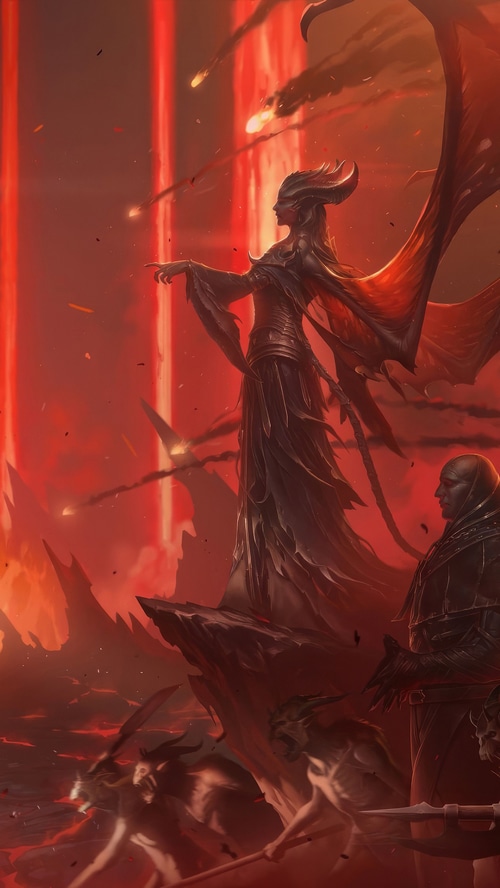 Diablo 4 Lilith and demons in hell