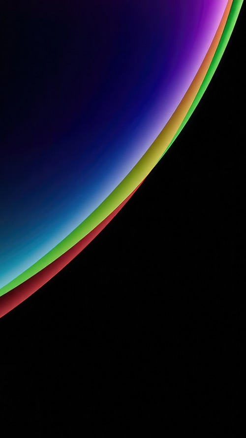 Abstract colorful curves on dark background 4K