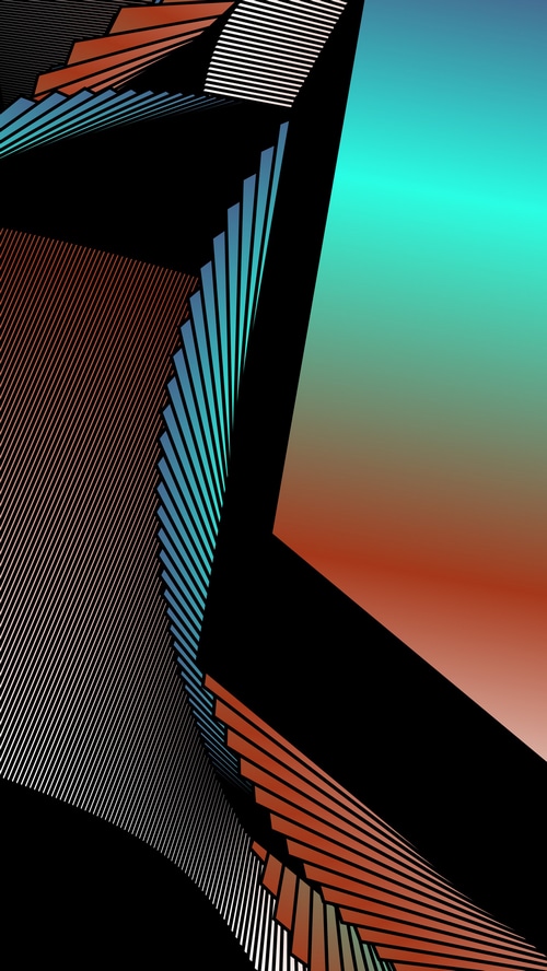 Abstract geometric artwork with gradient colors