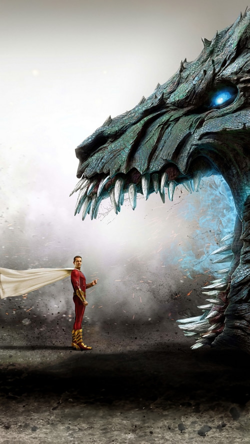 Shazam faces a dragon in Shazam! Fury of the Gods