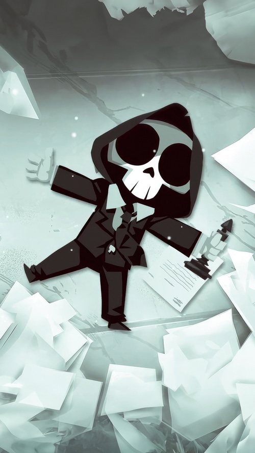 Have a Nice Death character in suit with papers