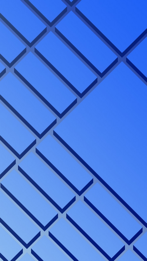 Abstract blue rectangles pattern with shadows