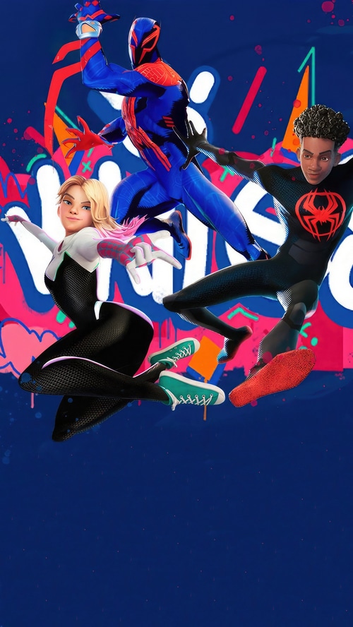 Spider-Man: Across the Spider-Verse characters in action