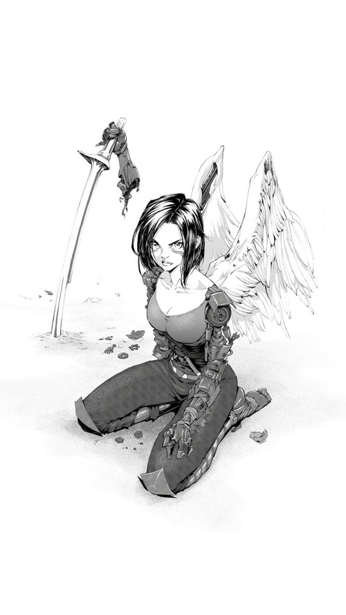 Alita with Wings and Sword