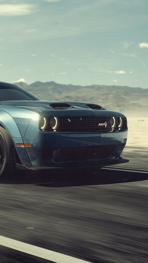 Dodge Challenger SRT Hellcat Widebody on a desert road