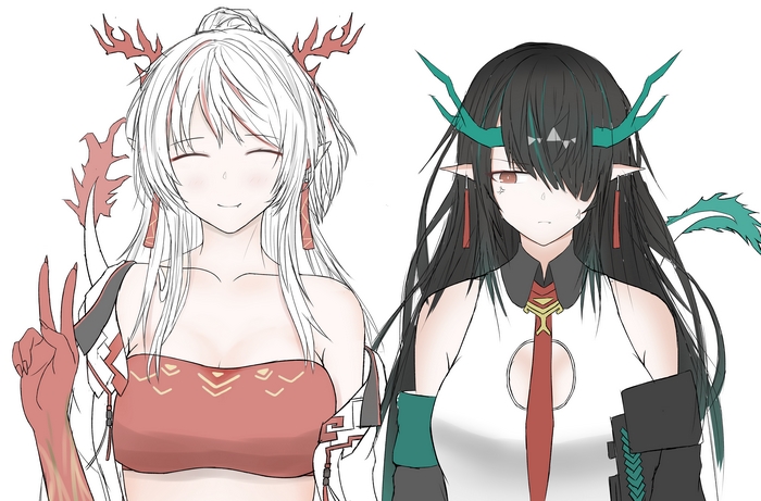 Nian and Dusk from Arknights 4K