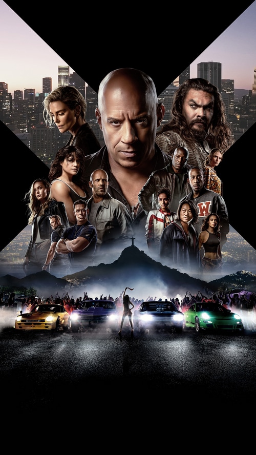Fast X Movie Poster with Cast and Cars