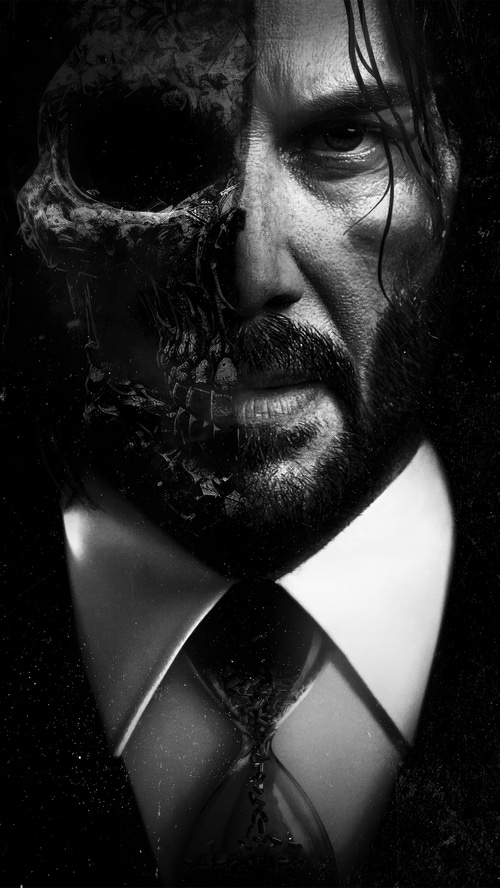 John Wick Chapter 4 Skull and Hourglass Art