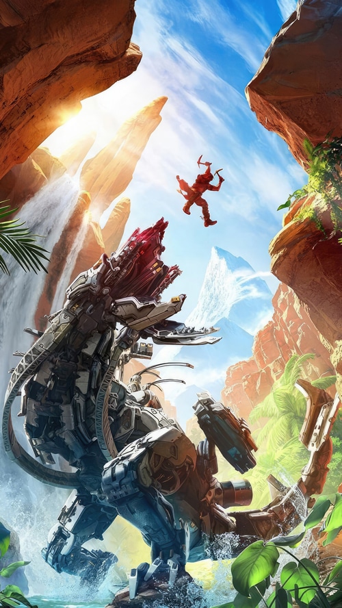 Horizon Call of the Mountain robot and warrior