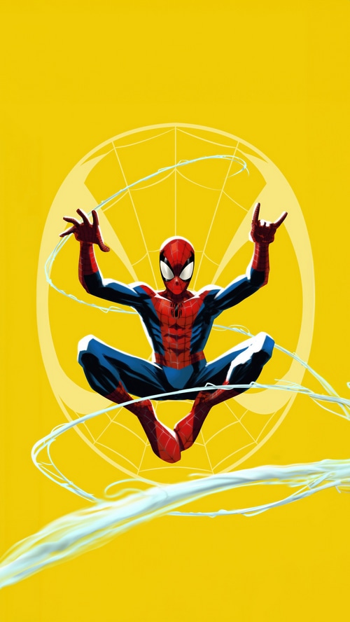Spider-Man in Action with Web