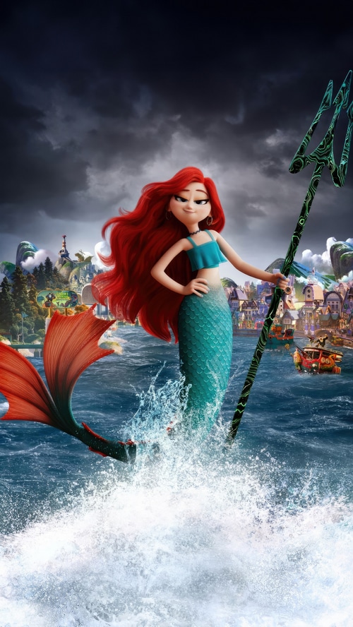 Ruby Gillman Teenage Kraken holding a trident