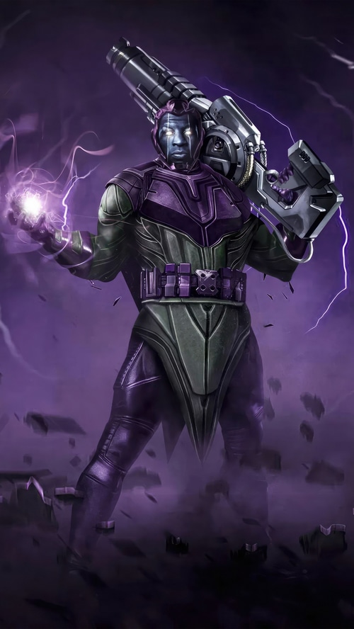 Kang the Conqueror with a large weapon