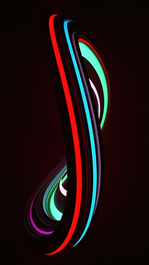 Abstract neon lines artwork