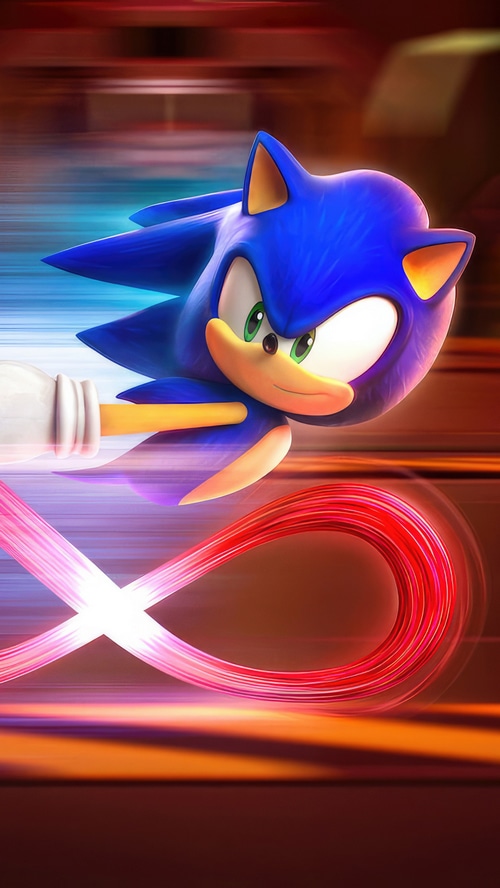 Sonic the Hedgehog running at high speed