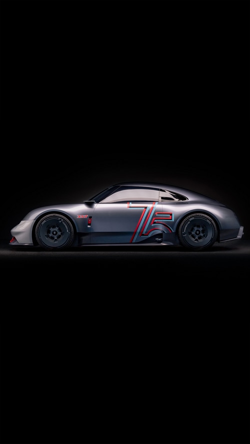 Porsche Vision 357 concept car with "75" livery