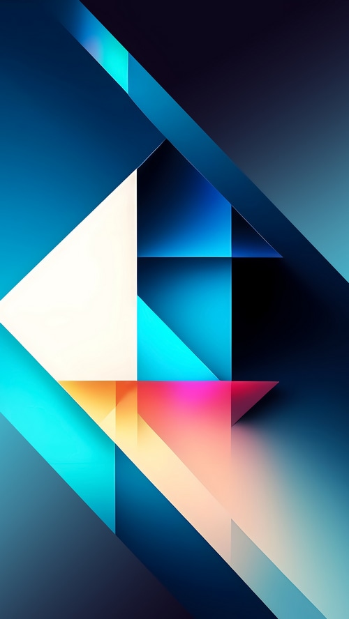 Abstract geometric shapes with vibrant colors