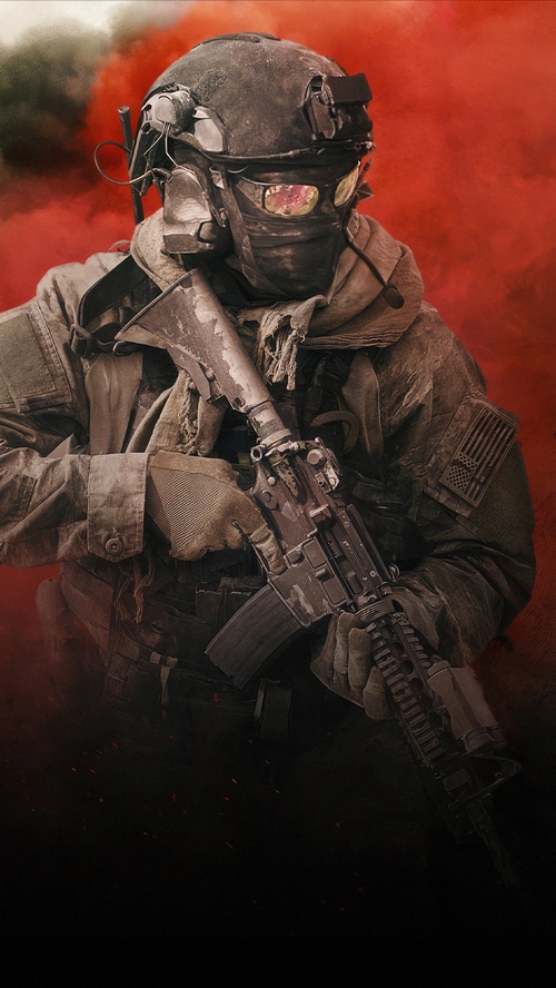 Call of Duty Modern Warfare Soldier with Rifle