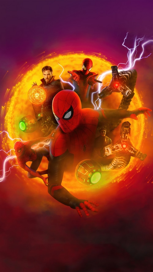 Spider-Man: No Way Home with Doctor Strange and villains