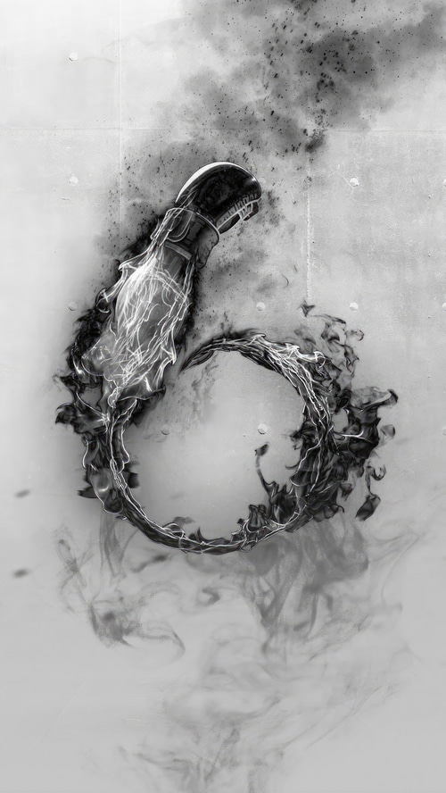Street Fighter 6 Logo with Smoke and Fire
