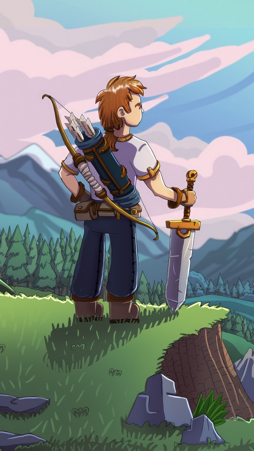 Arcane Vale Archer with Sword and Bow