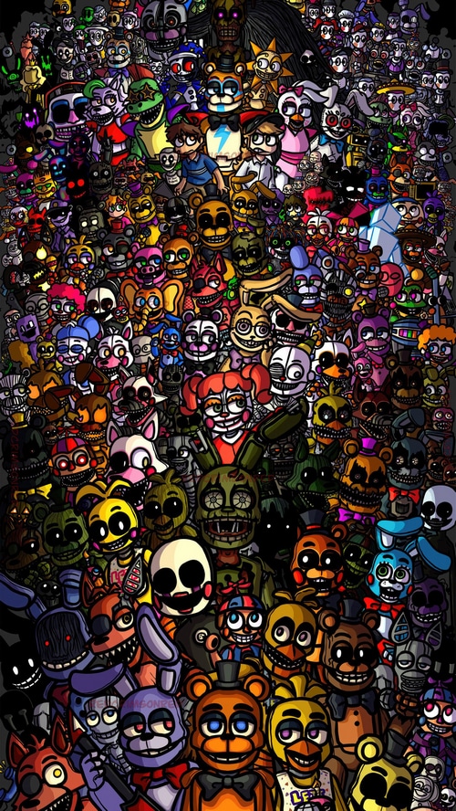 Five Nights at Freddy's characters collage