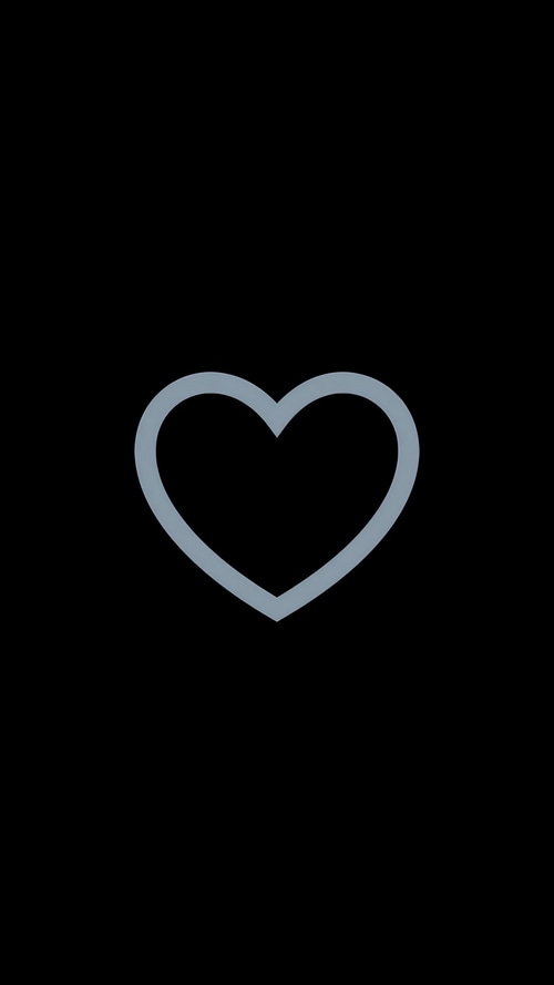 Outline of a heart on a black background