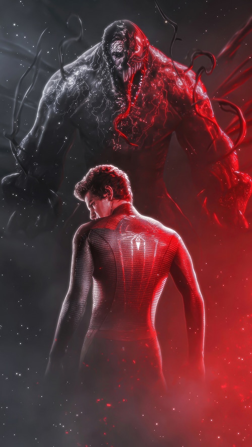 Spiderman and Venom digital art