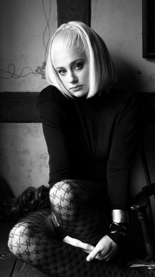 Lili Reinhart monochrome photoshoot 4K