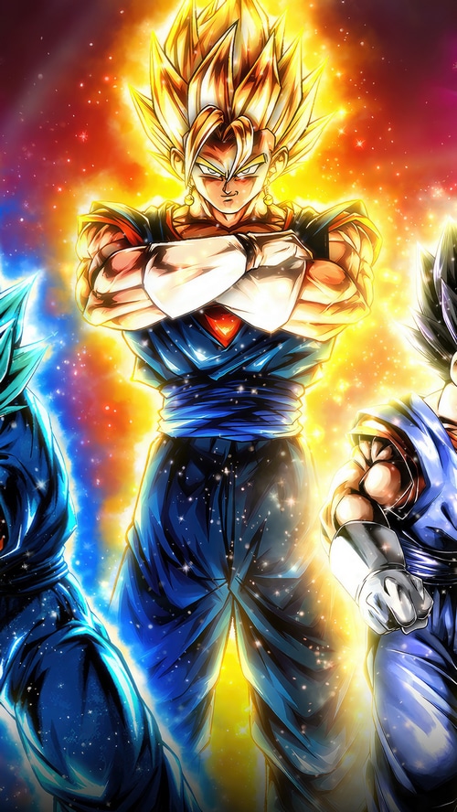 Vegito and allies in Dragon Ball digital art 4K