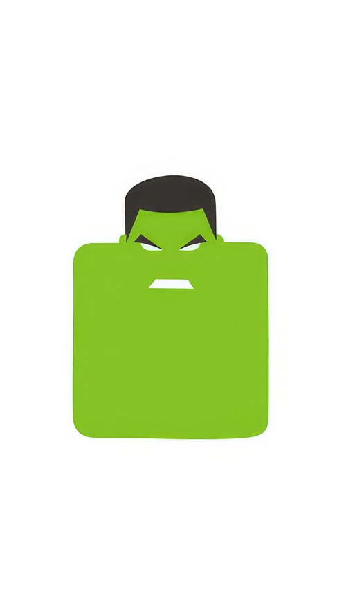 Minimalist Hulk Face Digital Art
