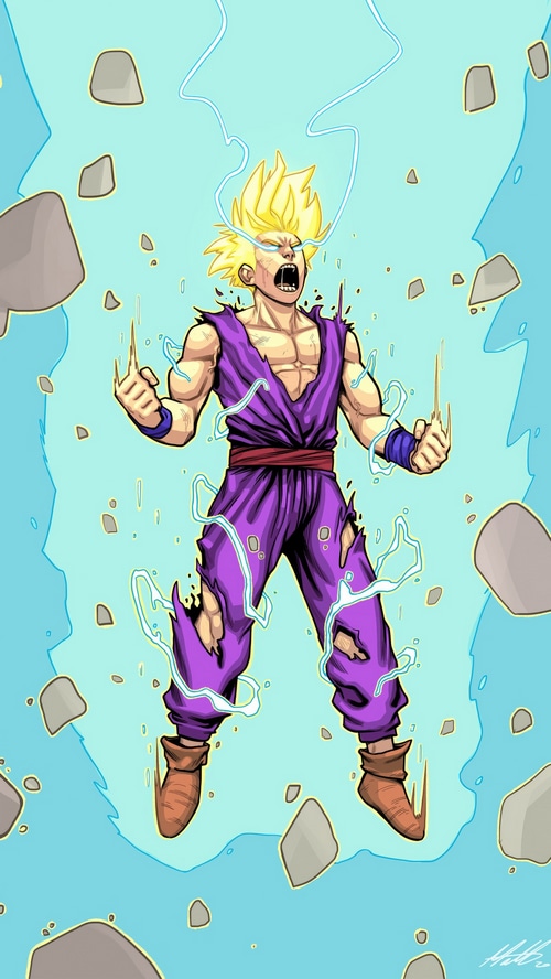 Gohan in Dragon Ball Z artwork
