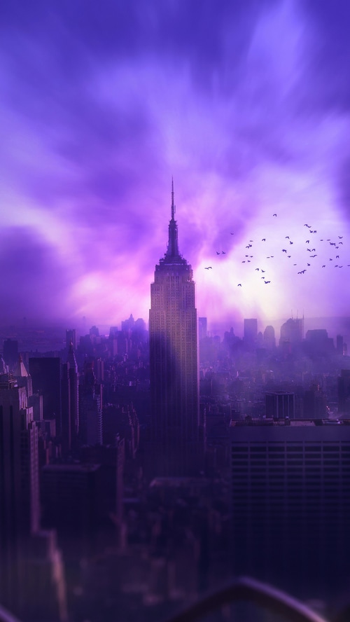 Empire State Building 4K Digital Art