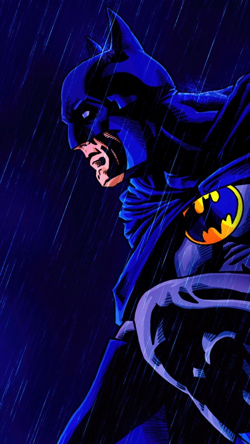 Batman in the Rain Artwork