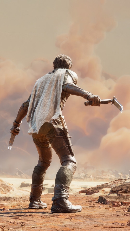Dune Awakening character in desert landscape