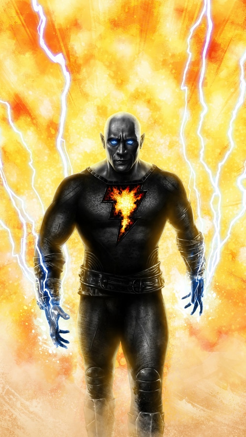 Black Adam with Lightning