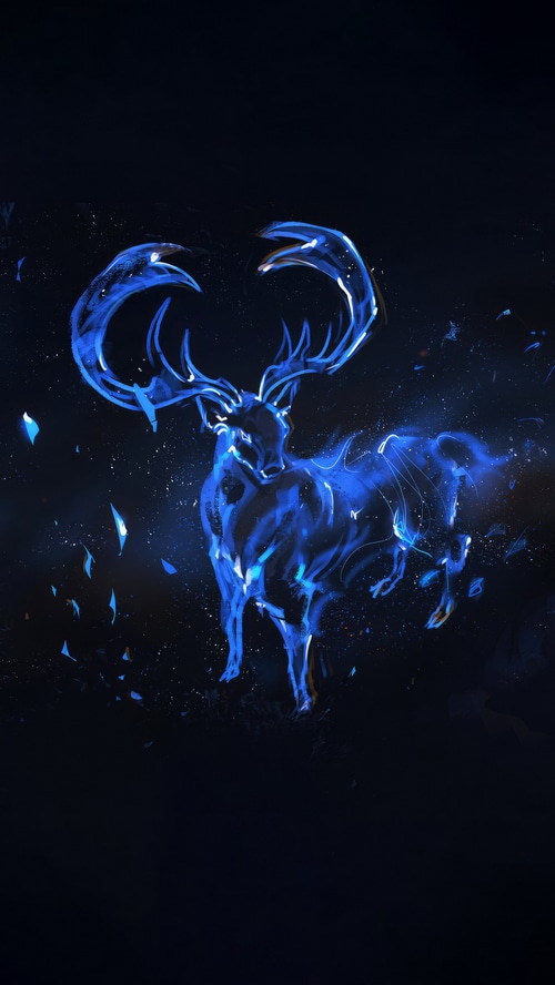 Blue Spirit Reindeer Artwork