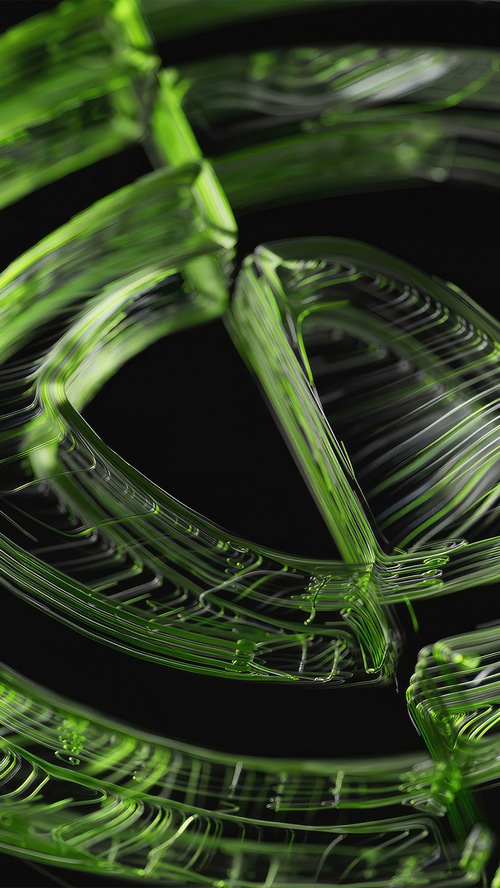 Nvidia logo abstract green lines