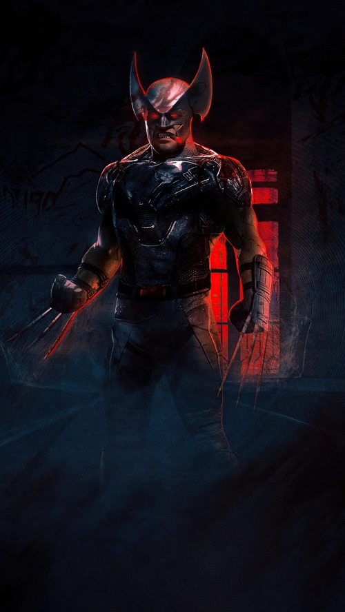 Wolverine with adamantium claws