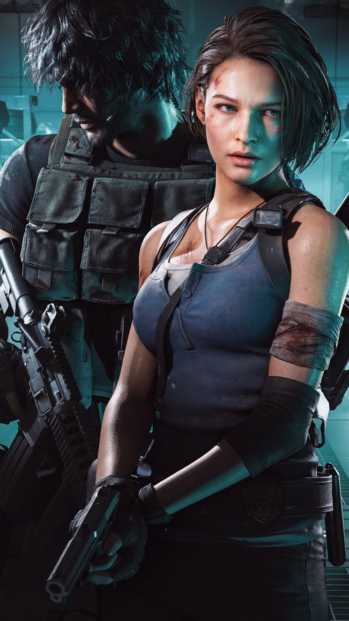 Jill Valentine and Carlos Oliveira from Resident Evil 3