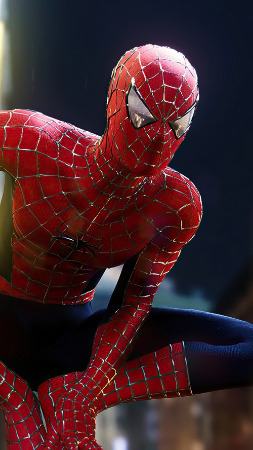 Spider-Man in his iconic red and blue suit