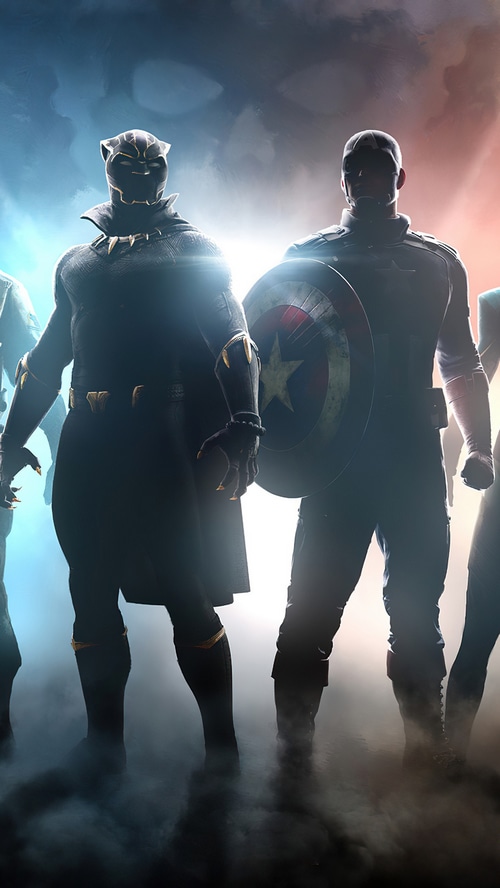 Black Panther and Captain America Artwork
