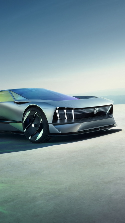 Peugeot Inception concept car on a flat surface